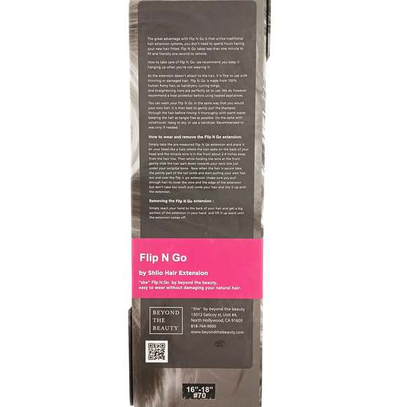 SHE Flip N Go Hair Extension 16-18” #70 Blonde 100% Remy Human Hair By Shilo - Picture 3 of 4